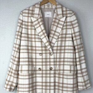 Aritzia Wilfred Destiny FRANCESCA Plaid Blazer Women’s Jacket Size 8